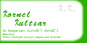 kornel kultsar business card